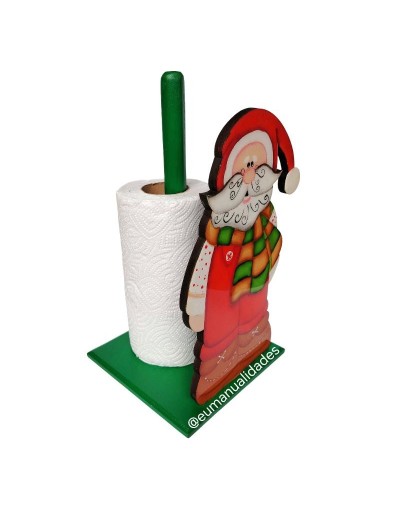 Porta rollo papel cocina santa claus