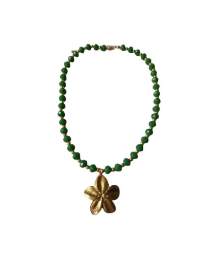Collar yerbabuena con dije colgante