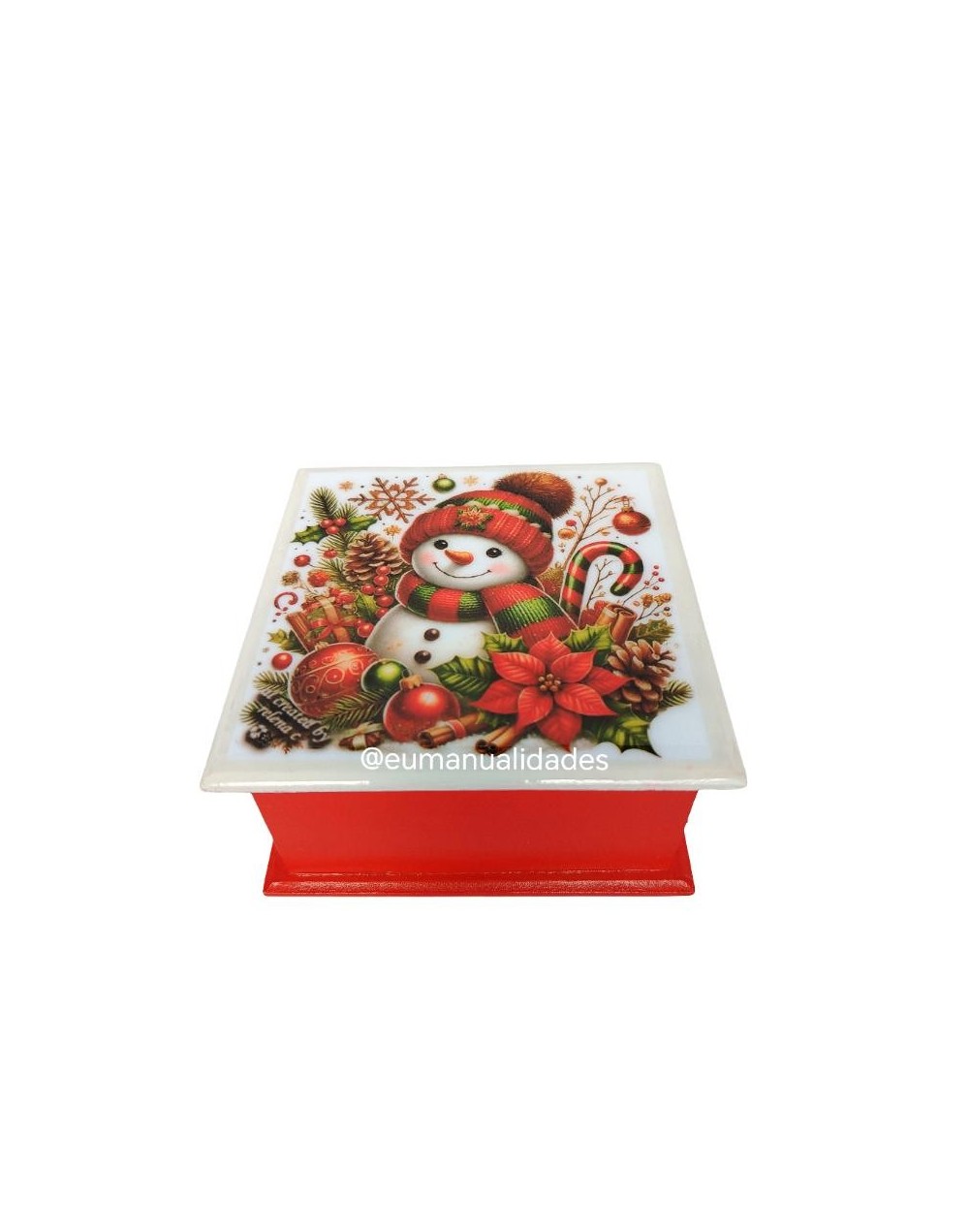 Caja nieve navideño