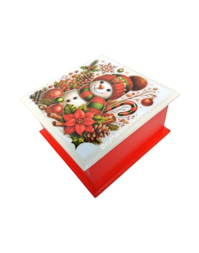Caja nieve navideño