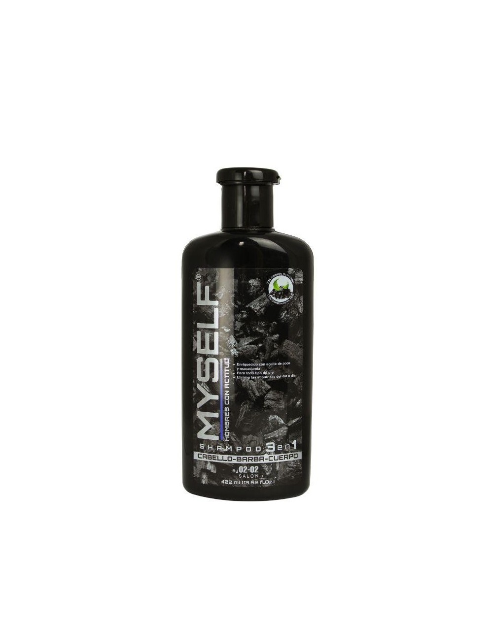 SHAMPOO 3en1 CON CARBÓN ACTIVADO X 400 ML