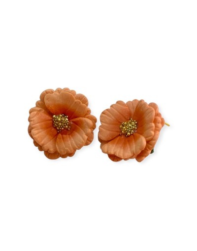 Aretes MI DOLÇA - Flor naranja