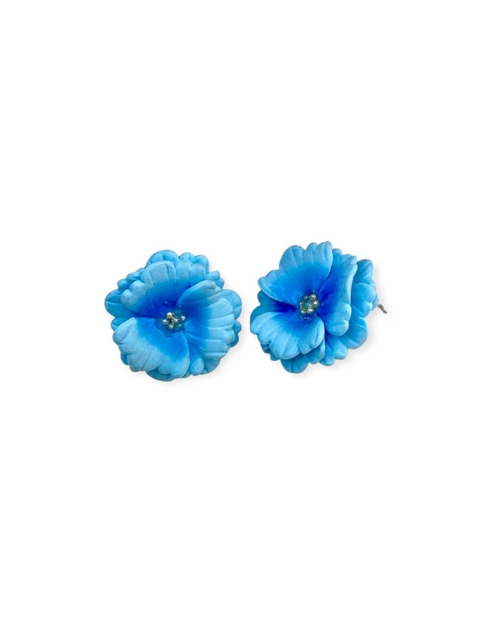 Aretes MI DOLÇA - Flor azul cielo