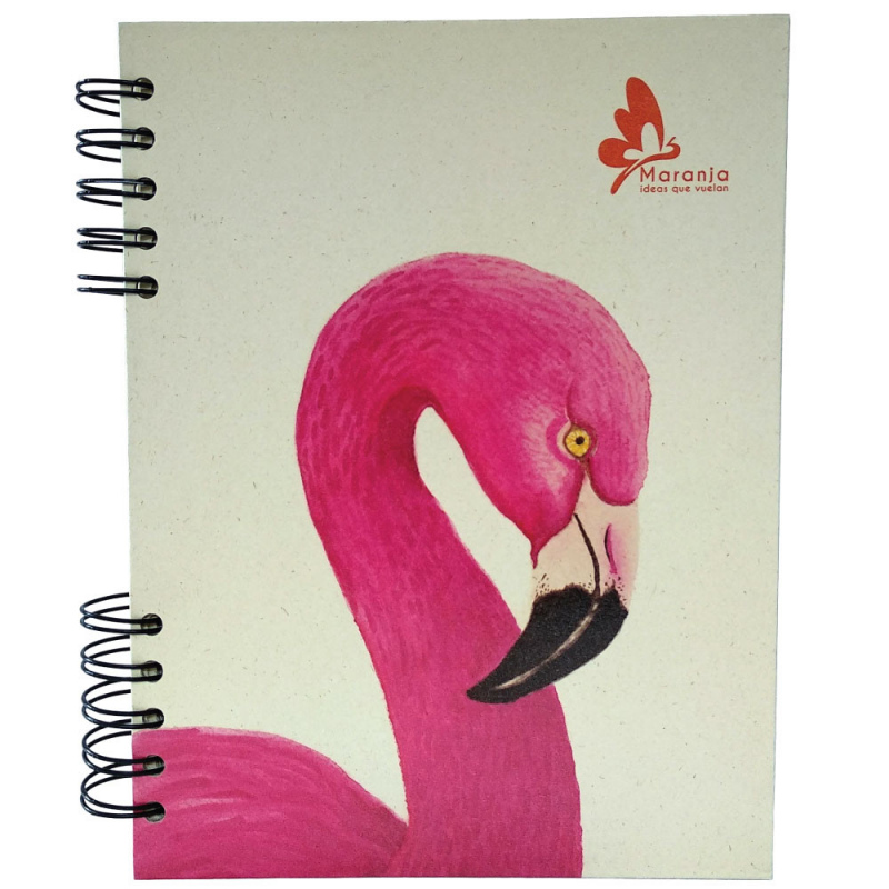 Agenda ecológica + papel plantable / flamingo, flamenco