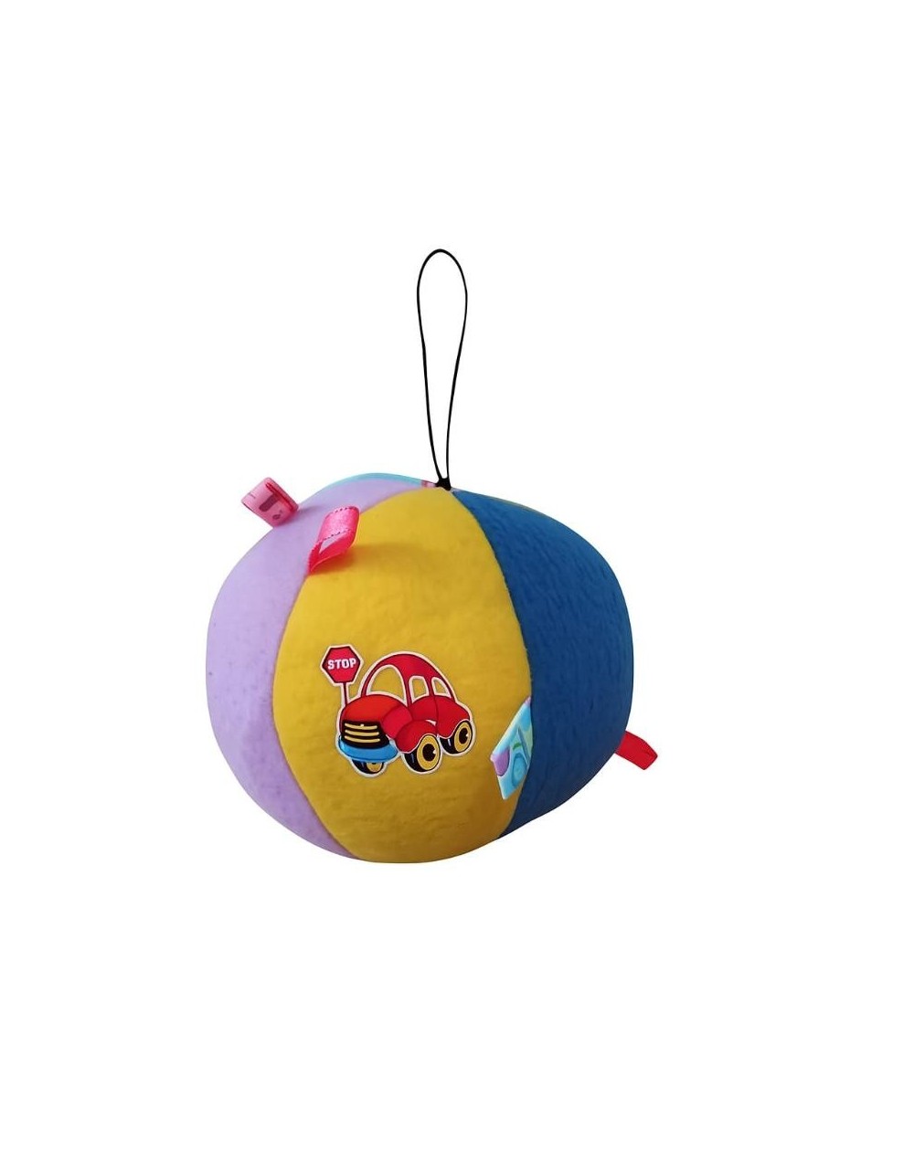Pelota sensorial con cintas ¡A rodar, gatear y explorar!
