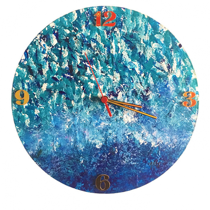 Reloj de pared mar azul