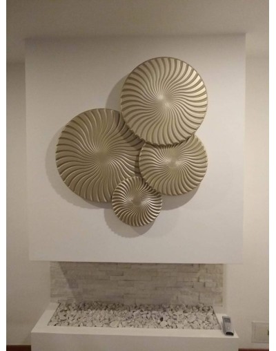 Escultura de Pared 4 apliques