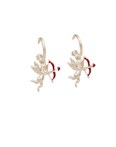 Aretes Cupido enamorado – Joyería romántica