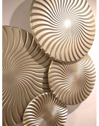 Escultura de Pared 4 apliques