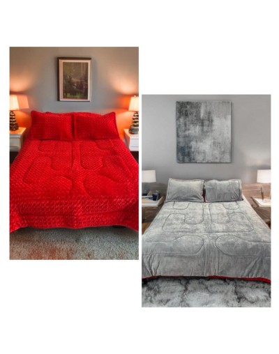 Cubrelecho peluche remolino