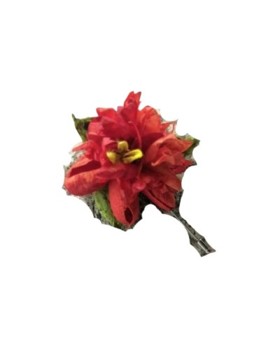 Prendedor poinsettia