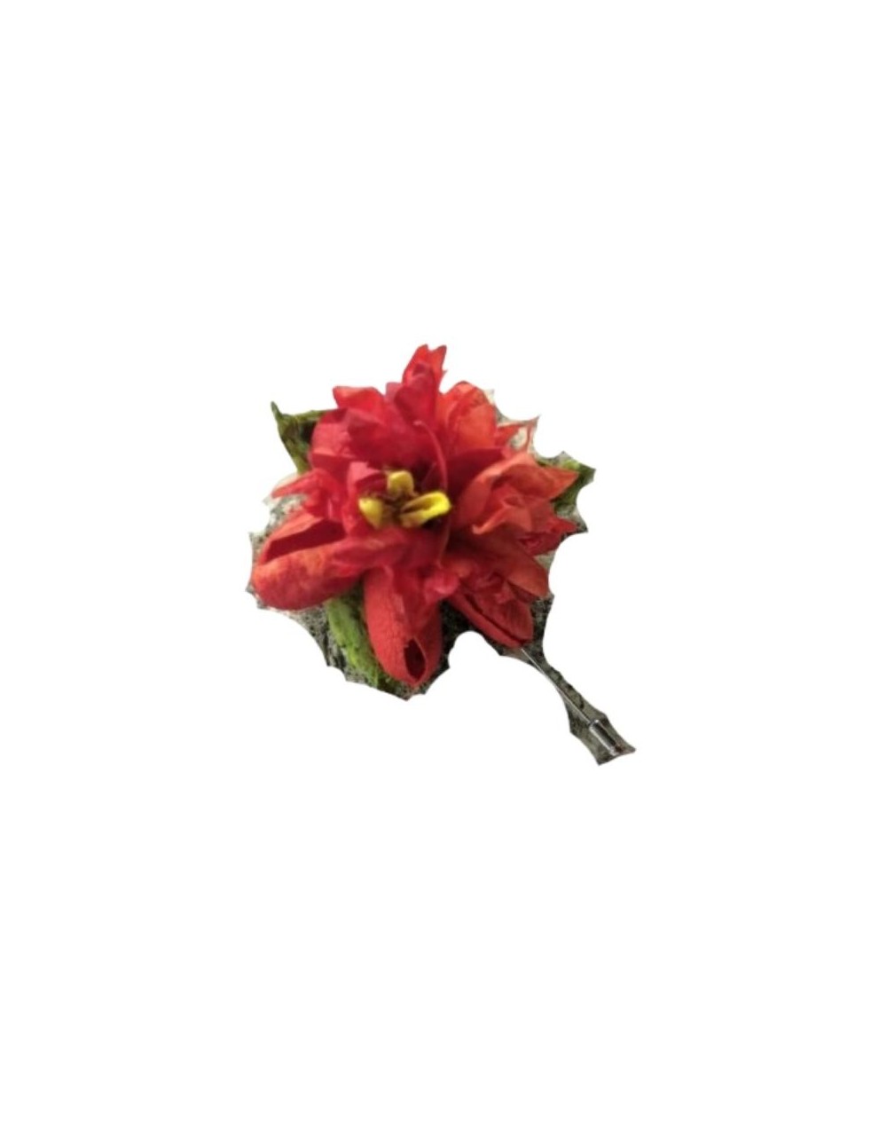 Prendedor poinsettia