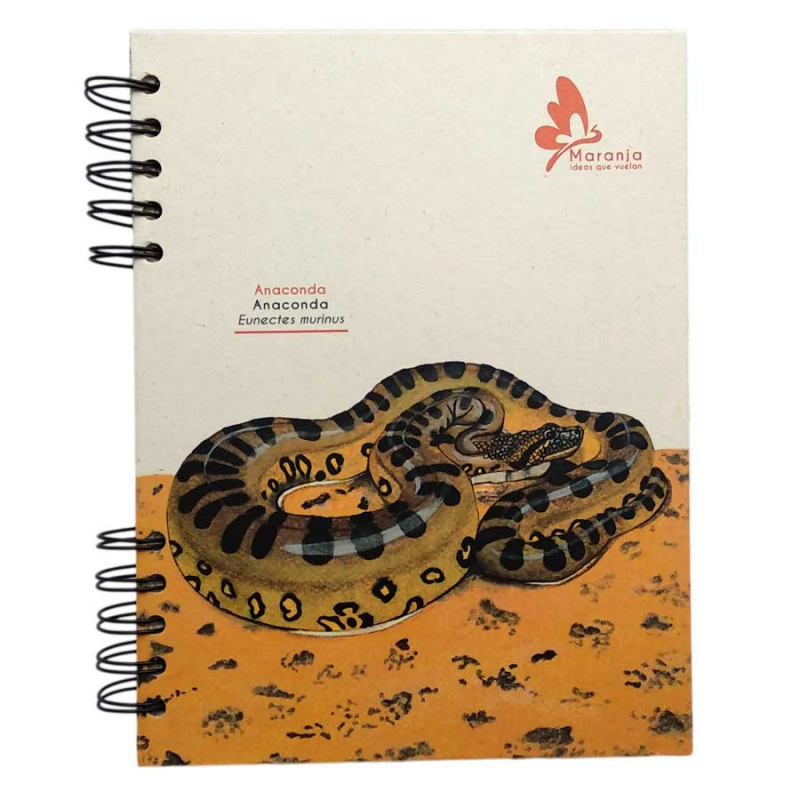 Agenda ecológica + papel plantable / anaconda - serpiente