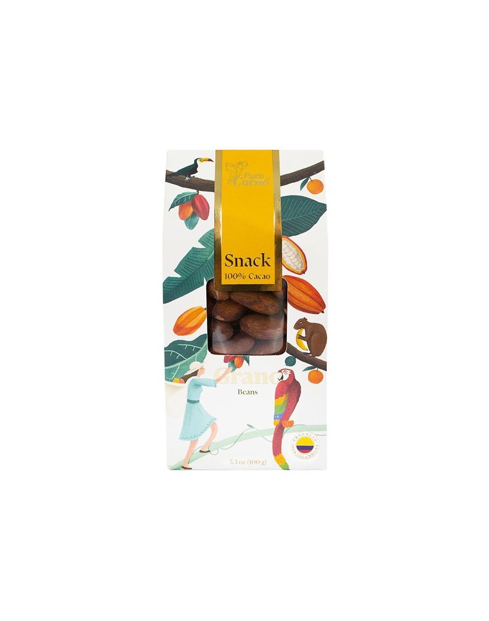 Cacao en grano Tostado/ Cacao Beans Toasted  Caja x 100gr