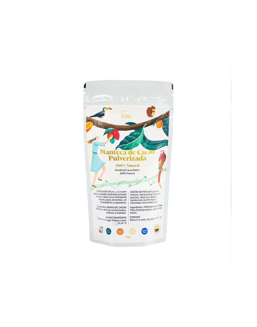 MANTECA DE CACAO PULVERIZADA 250gr