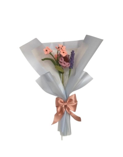 Arreglo floral tejido lavanda