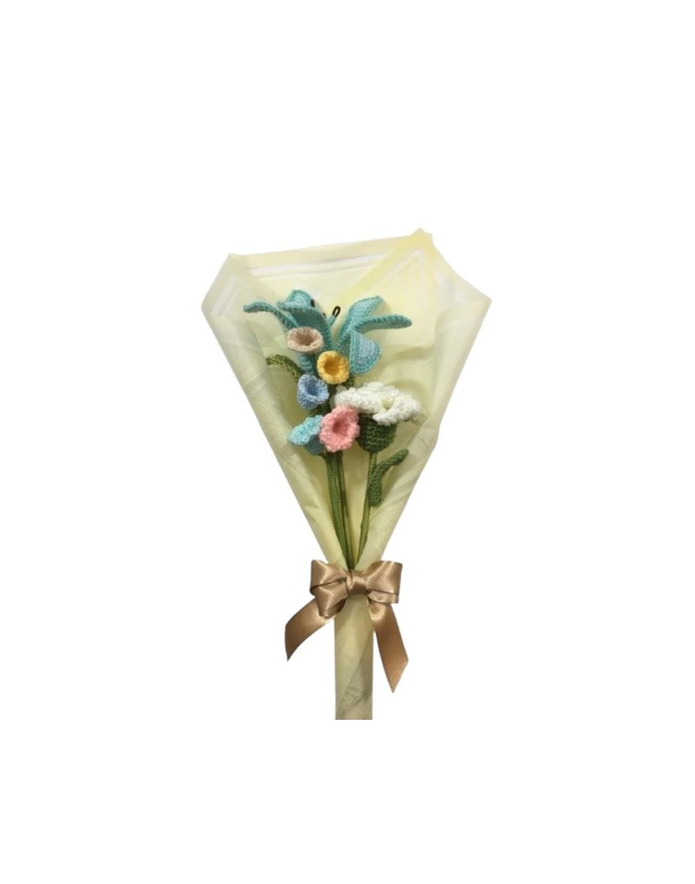 Arreglo Floral Tejido Tulipán verde