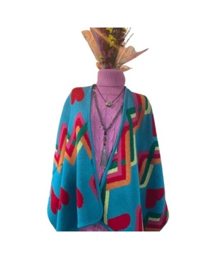 Poncho corazón mexicano 