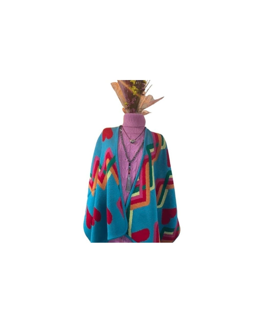 Poncho corazón mexicano 
