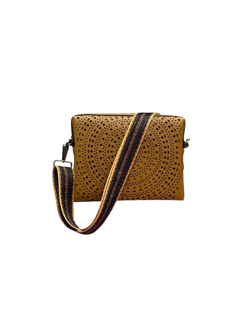 BOLSO CALA PERFORADO MOSTAZA