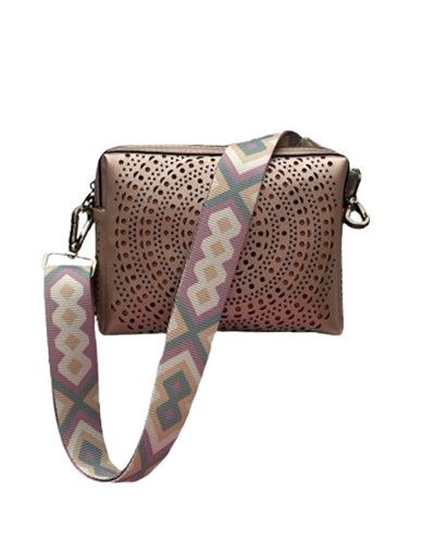 BOLSO CALA PERFORADO ORO ROSA