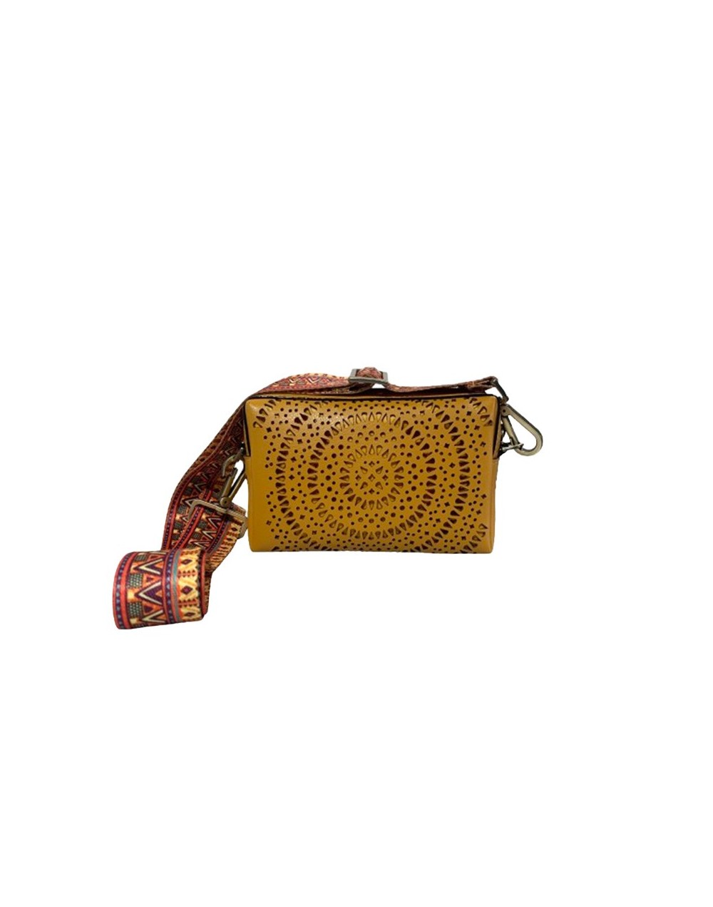 BOLSO CALA PERFORADO MOSTAZA