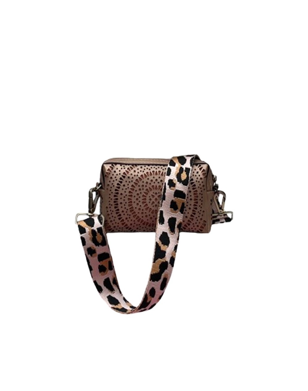 BOLSO CALA PERFORADO ORO ROSA
