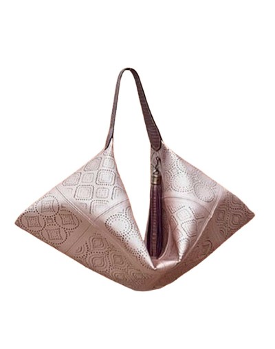 BOLSO MEDIA LUNA ORO ROSA