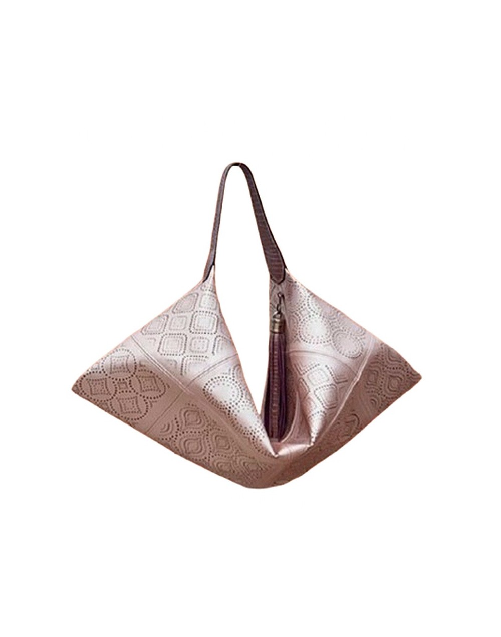 BOLSO MEDIA LUNA ORO ROSA