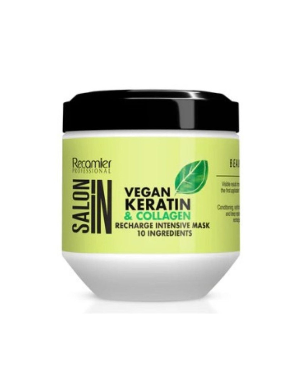 RECAMIER VEGAN KERATIN Y COLLAGEN RECHARGE MASK 10 INGREDIENTES 500G