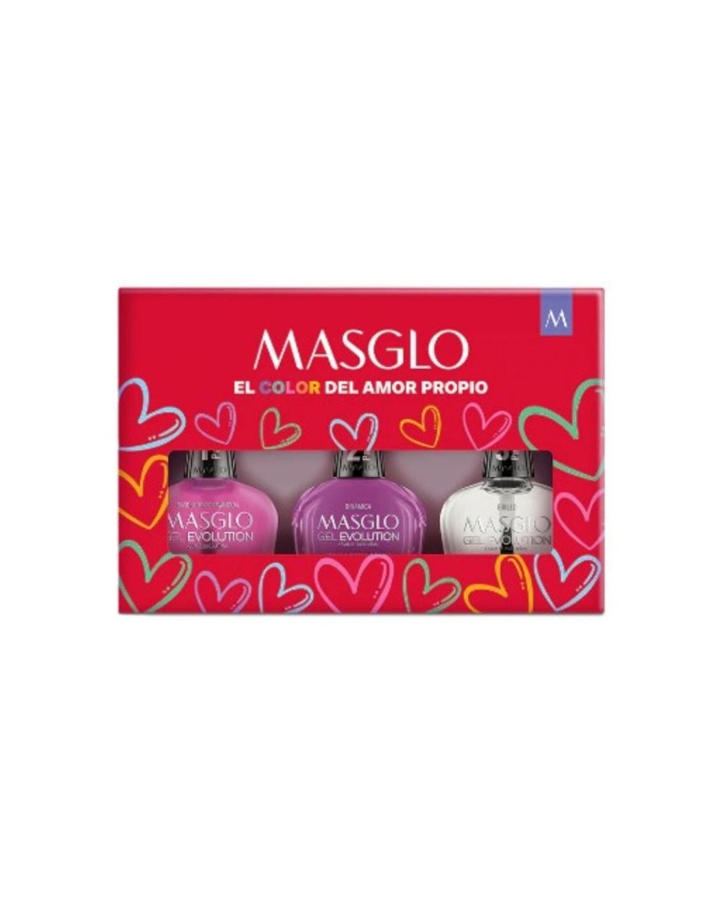 MASGLO KIT DINAMICA GEL EVOLUTION ESMALTE PARA UÑAS