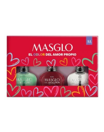 MASGLO KIT FIESTA GEL EVOLUTION ESMALTE PARA UÑAS