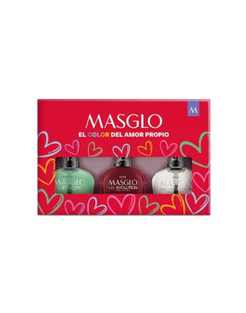 MASGLO KIT FIESTA GEL EVOLUTION ESMALTE PARA UÑAS