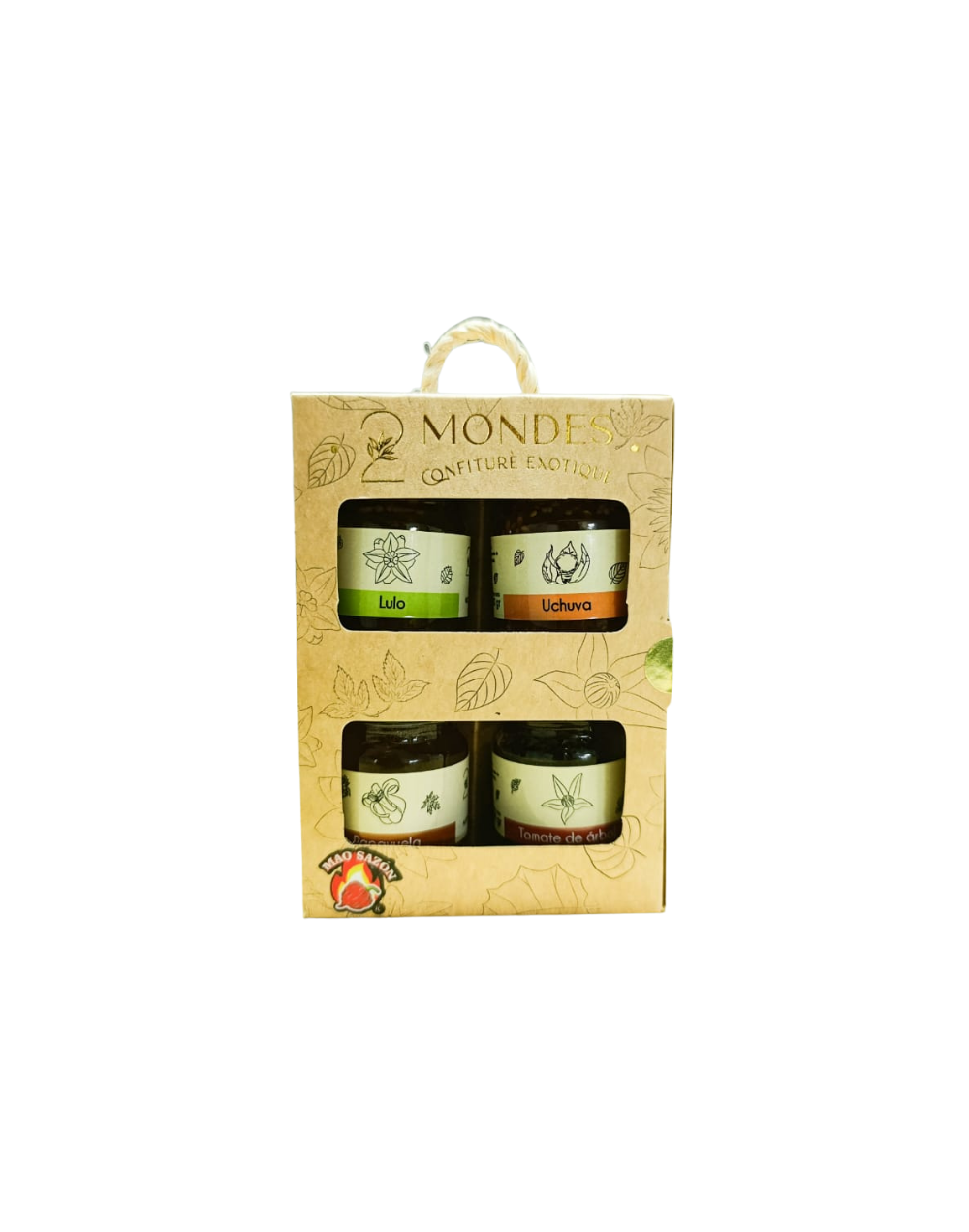 2 mondes caja de 4 mermeladas picantes