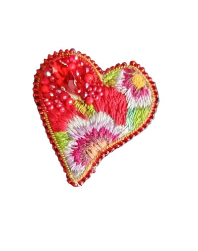 PRENDEDOR CORAZON JARDIN DE FLORES