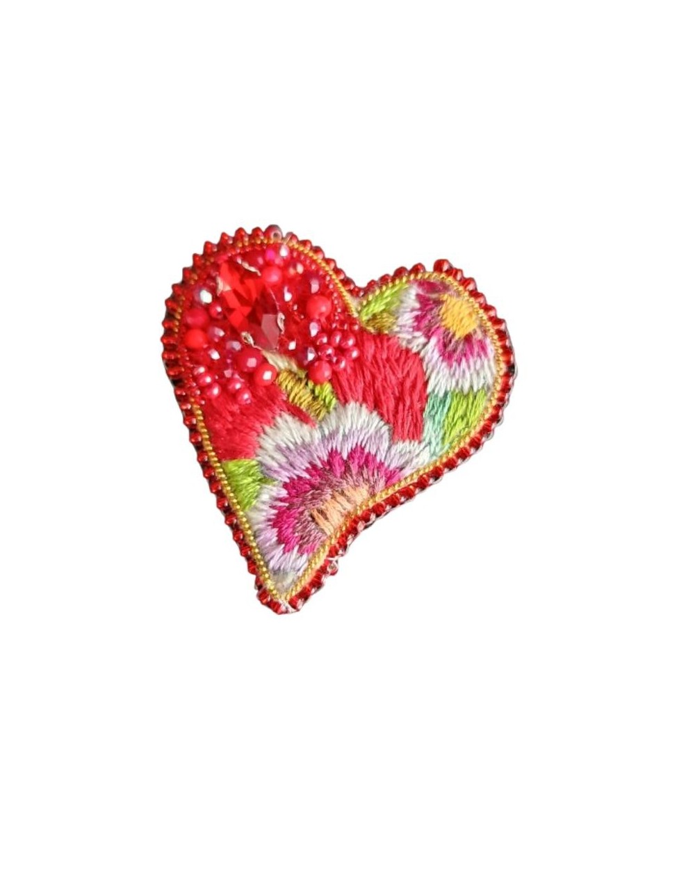 PRENDEDOR CORAZON JARDIN DE FLORES