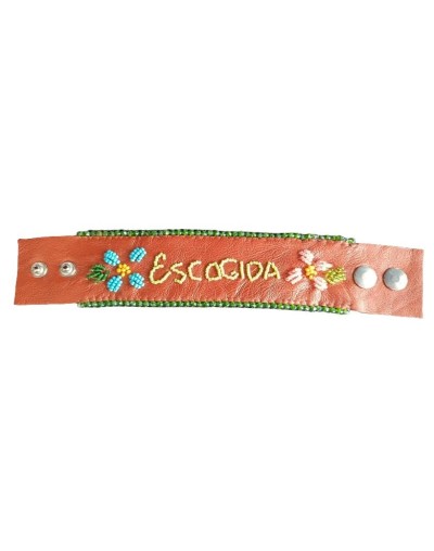 PULSERA EN CUERO ESCOGIDA