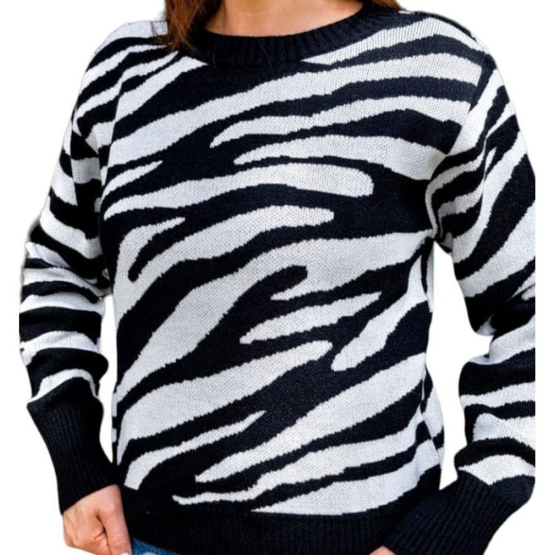 Sweater dama zebra