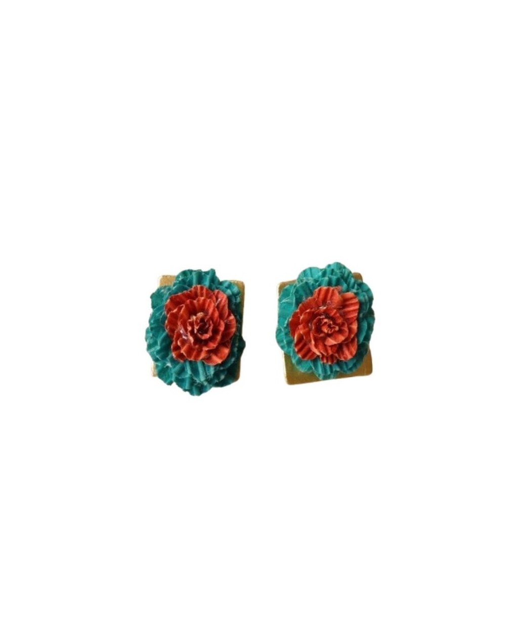 ARETES EN AMERO EN FORMA DE FLOR