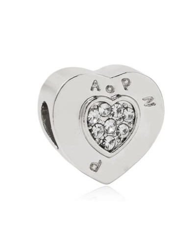 charm corazon pandora plateado