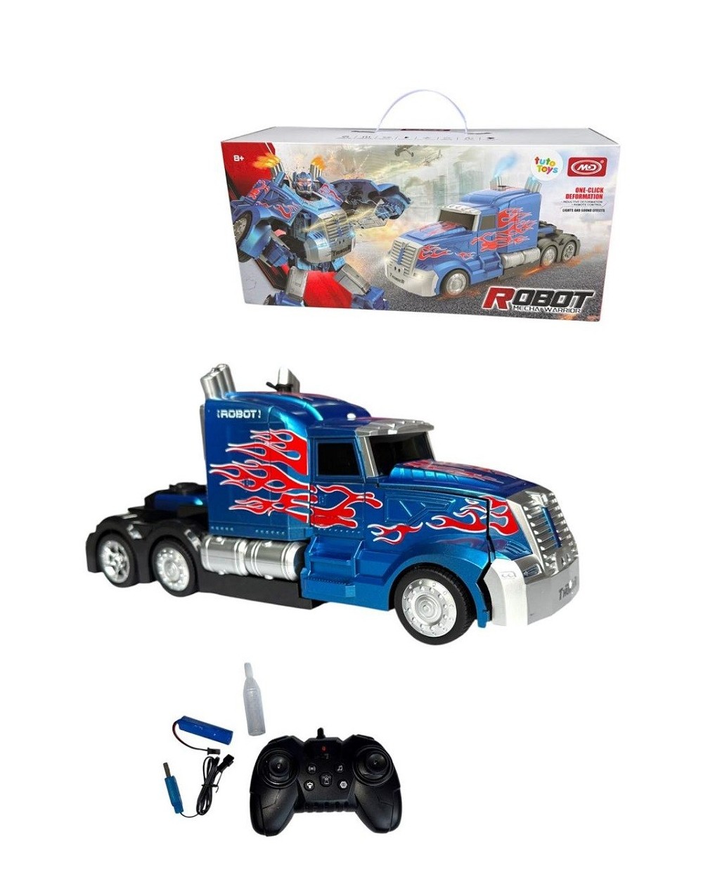 Carro Optimus Transformers Con Humo Y Control Remoto