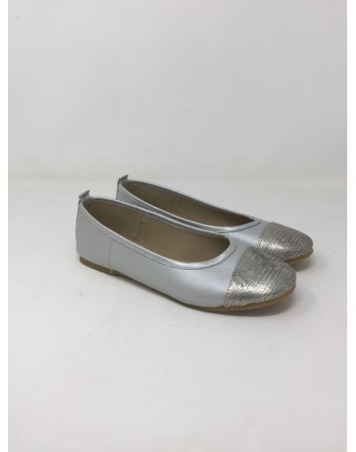 Bailarina cuero 19113 Folia Plata x Plata