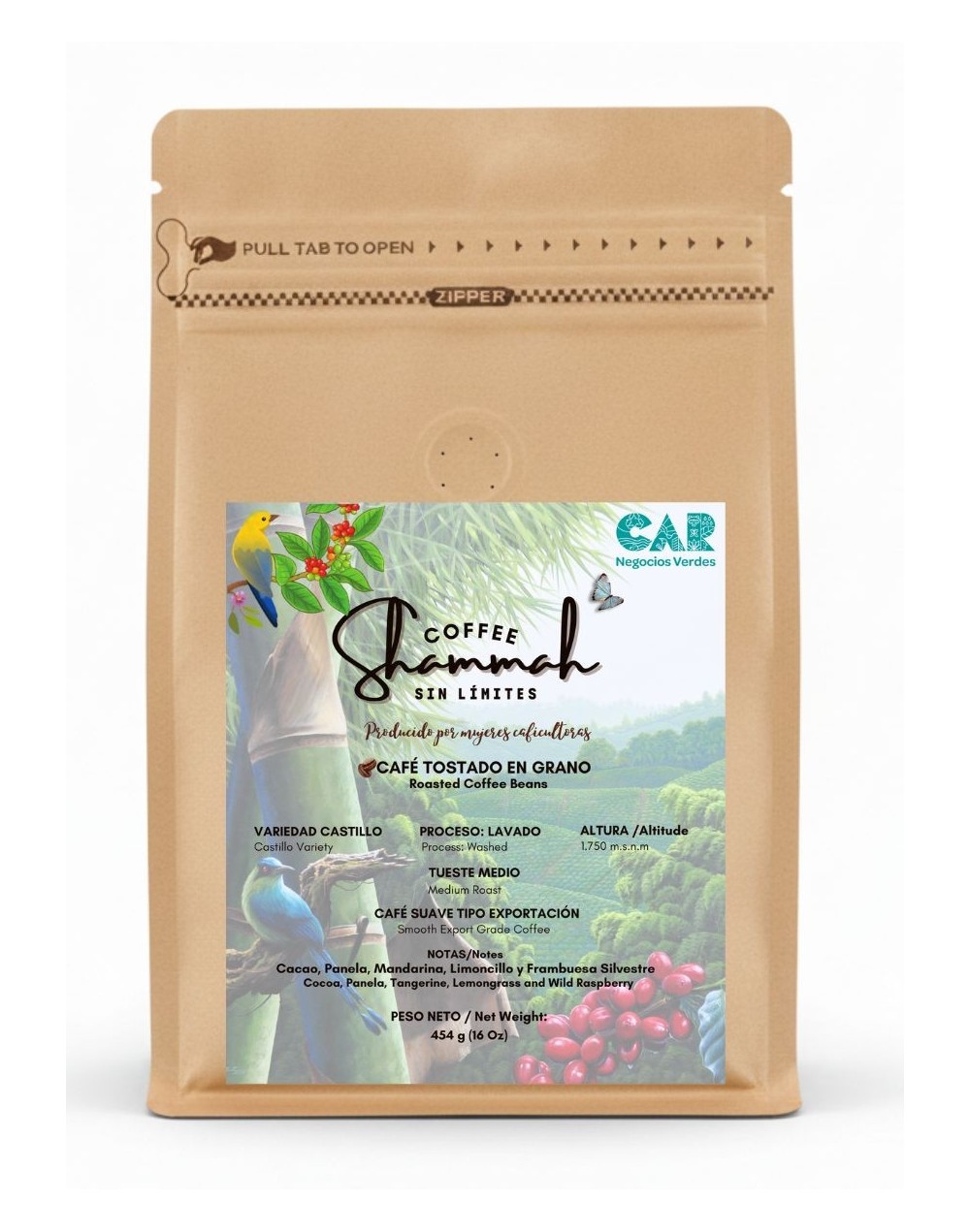 Café Tostado en Grano Variedad Castillo