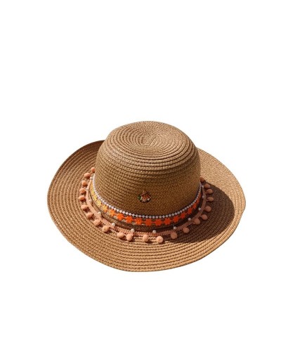 Sombrero Pava Café Oscuro en Nylon