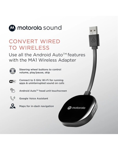 Adaptador Inalámbrico Motorola Ma1 Para Android Auto