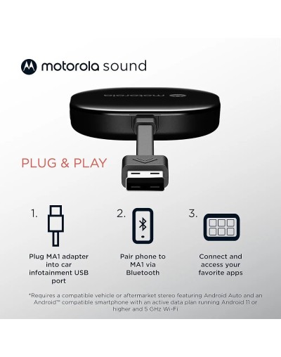 Adaptador Inalámbrico Motorola Ma1 Para Android Auto