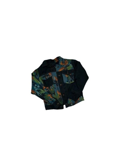  Chaqueta en retal de seda estampada Unisex