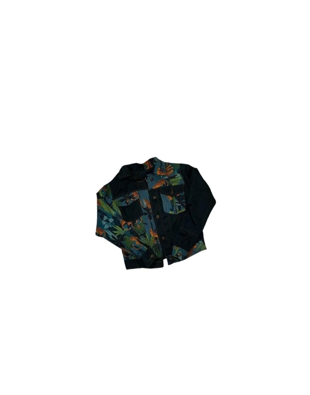  Chaqueta en retal de seda estampada Unisex