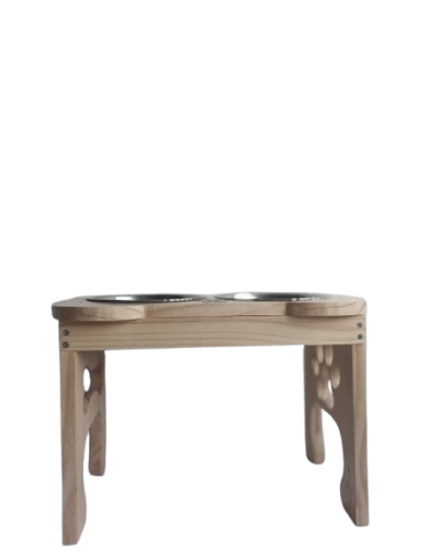 Comedero ZENPET™ de pino premium | elevado-alto confort | grande