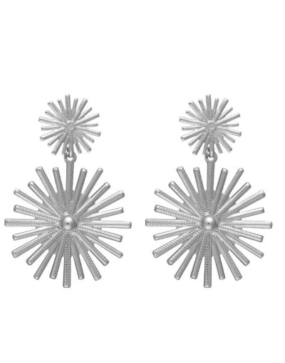 Aretes grandes plateados